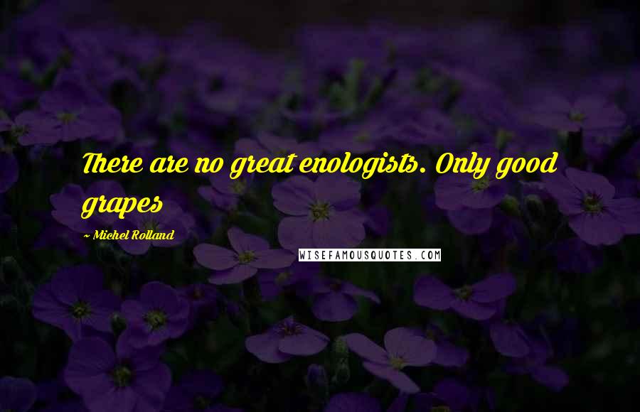 Michel Rolland Quotes: There are no great enologists. Only good grapes