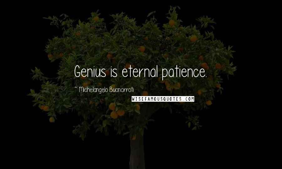 Michelangelo Buonarroti Quotes: Genius is eternal patience.