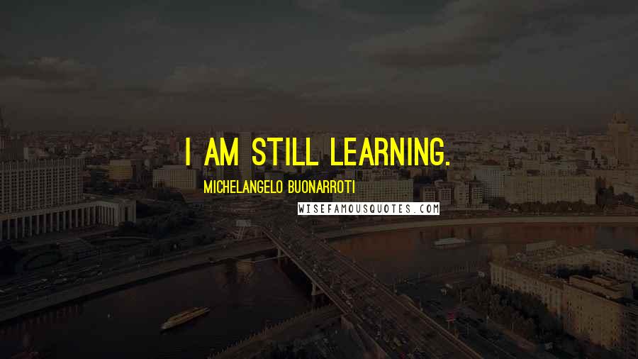 Michelangelo Buonarroti Quotes: I am still learning.
