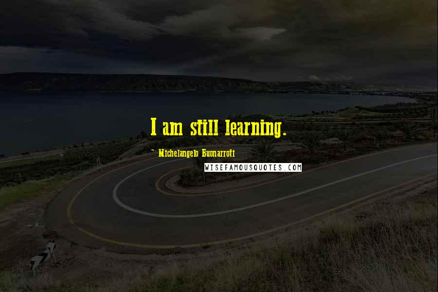 Michelangelo Buonarroti Quotes: I am still learning.