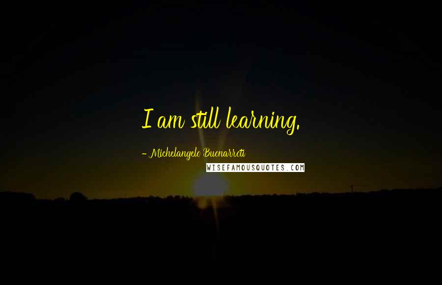 Michelangelo Buonarroti Quotes: I am still learning.