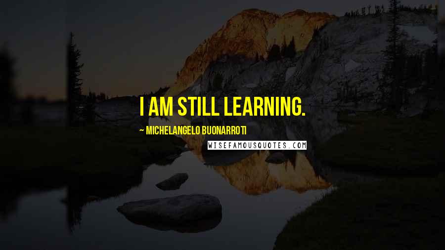 Michelangelo Buonarroti Quotes: I am still learning.