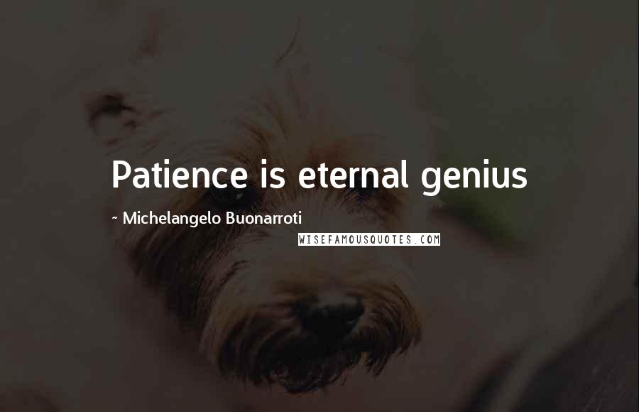 Michelangelo Buonarroti Quotes: Patience is eternal genius