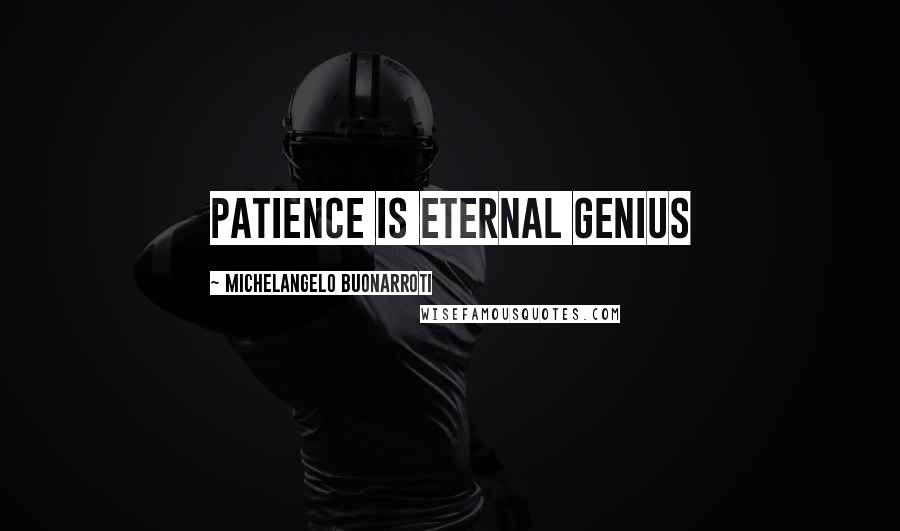 Michelangelo Buonarroti Quotes: Patience is eternal genius