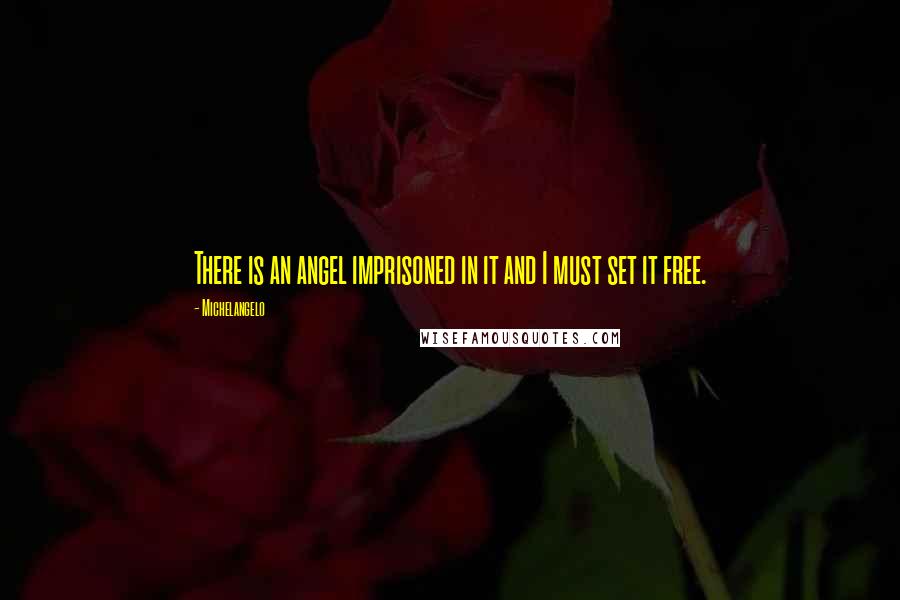 Michelangelo Quotes: There is an angel imprisoned in it and I must set it free.