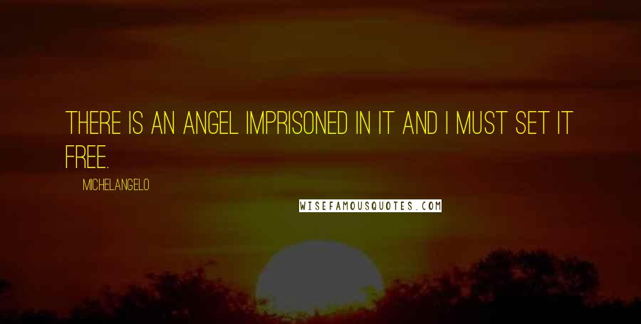 Michelangelo Quotes: There is an angel imprisoned in it and I must set it free.