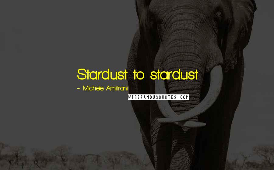 Michele Amitrani Quotes: Stardust to stardust