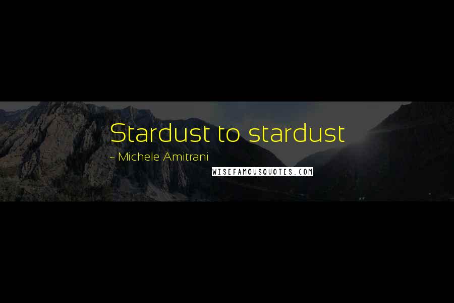 Michele Amitrani Quotes: Stardust to stardust