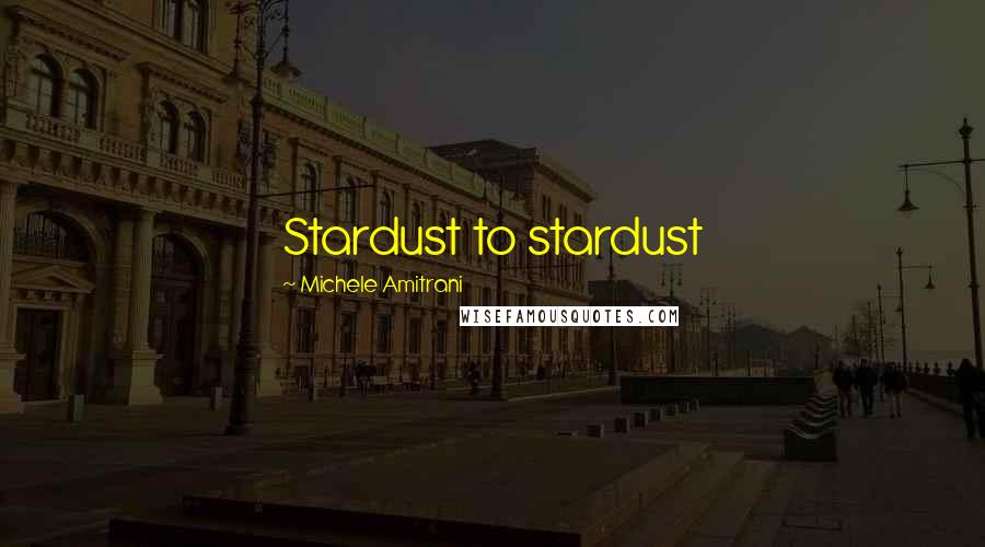 Michele Amitrani Quotes: Stardust to stardust