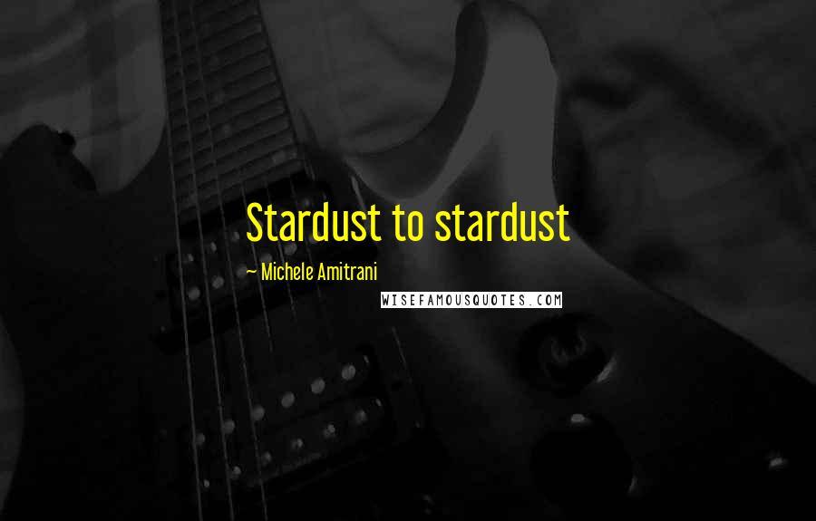 Michele Amitrani Quotes: Stardust to stardust