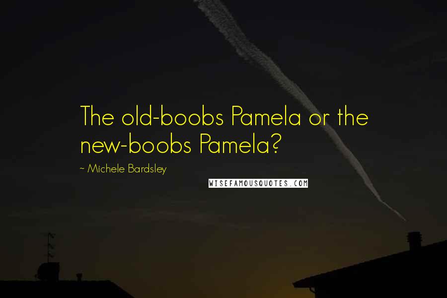 Michele Bardsley Quotes: The old-boobs Pamela or the new-boobs Pamela?