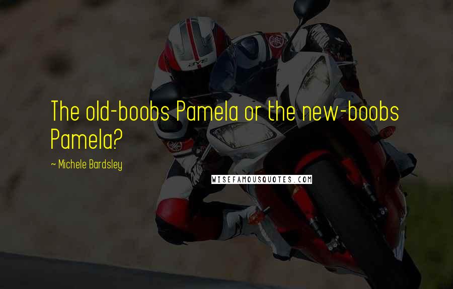 Michele Bardsley Quotes: The old-boobs Pamela or the new-boobs Pamela?