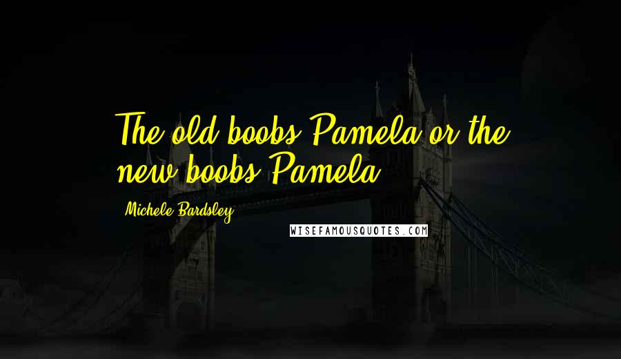 Michele Bardsley Quotes: The old-boobs Pamela or the new-boobs Pamela?