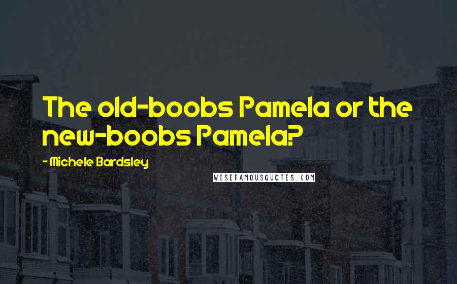 Michele Bardsley Quotes: The old-boobs Pamela or the new-boobs Pamela?