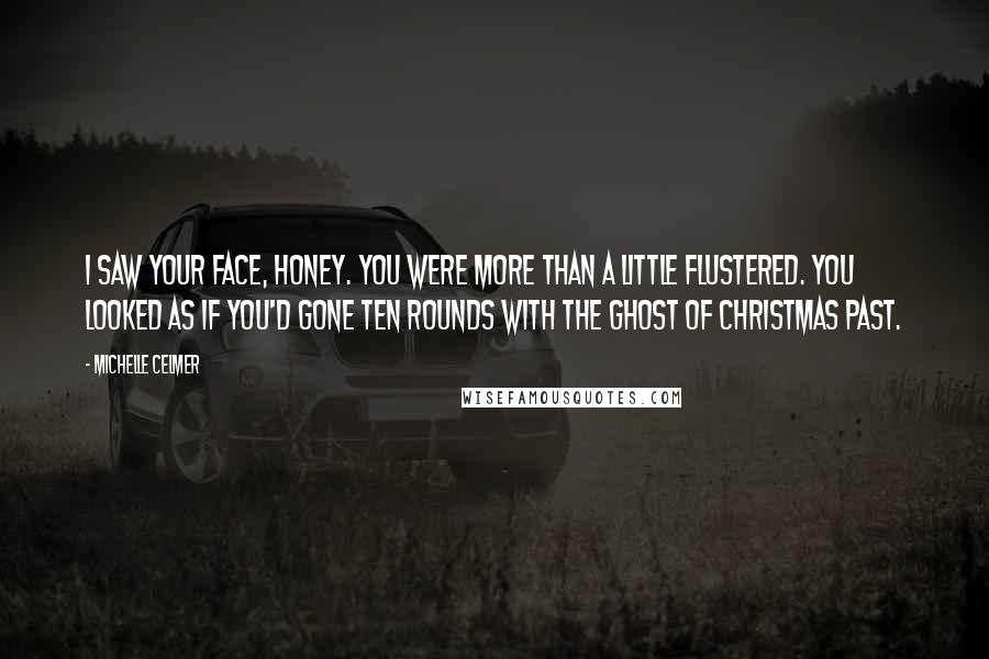 Michelle Celmer Quotes: I saw your face, honey. You were more than a little flustered. You looked as if you'd gone ten rounds with the ghost of Christmas past.