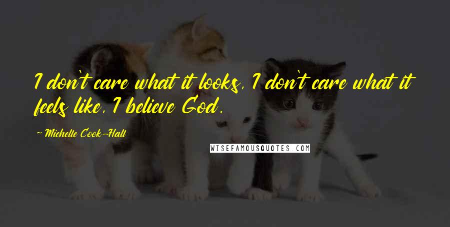 Michelle Cook-Hall Quotes: I don't care what it looks, I don't care what it feels like, I believe God.