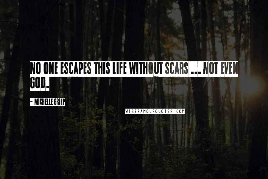 Michelle Griep Quotes: No one escapes this life without scars ... not even God.