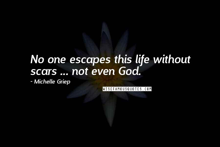 Michelle Griep Quotes: No one escapes this life without scars ... not even God.