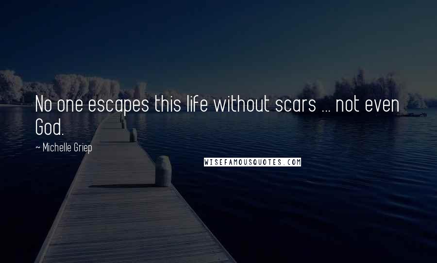 Michelle Griep Quotes: No one escapes this life without scars ... not even God.