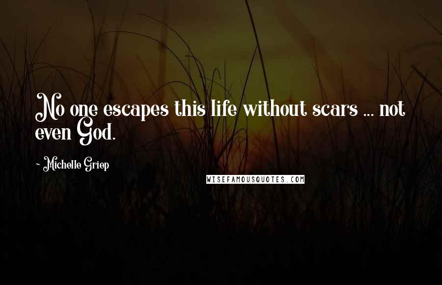 Michelle Griep Quotes: No one escapes this life without scars ... not even God.