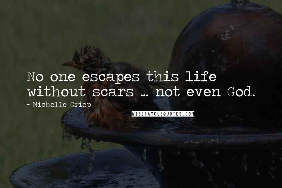 Michelle Griep Quotes: No one escapes this life without scars ... not even God.