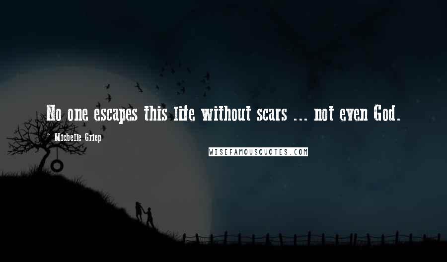 Michelle Griep Quotes: No one escapes this life without scars ... not even God.