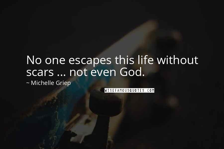 Michelle Griep Quotes: No one escapes this life without scars ... not even God.