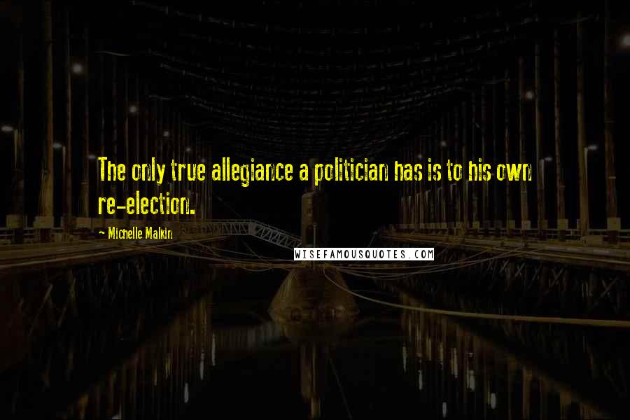 Michelle Malkin Quotes: The only true allegiance a politician has is to his own re-election.
