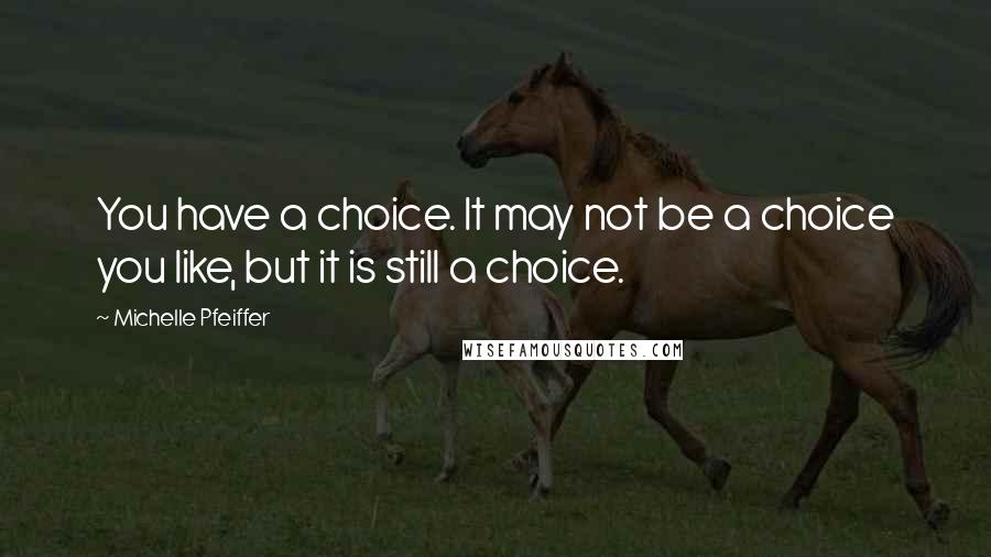 Michelle Pfeiffer Quotes: You have a choice. It may not be a choice you like, but it is still a choice.