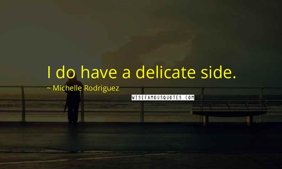 Michelle Rodriguez Quotes: I do have a delicate side.