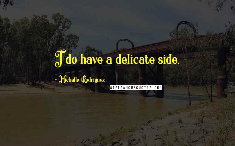 Michelle Rodriguez Quotes: I do have a delicate side.