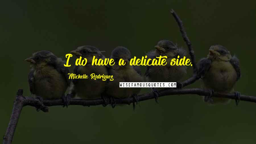 Michelle Rodriguez Quotes: I do have a delicate side.