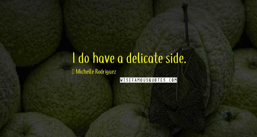 Michelle Rodriguez Quotes: I do have a delicate side.