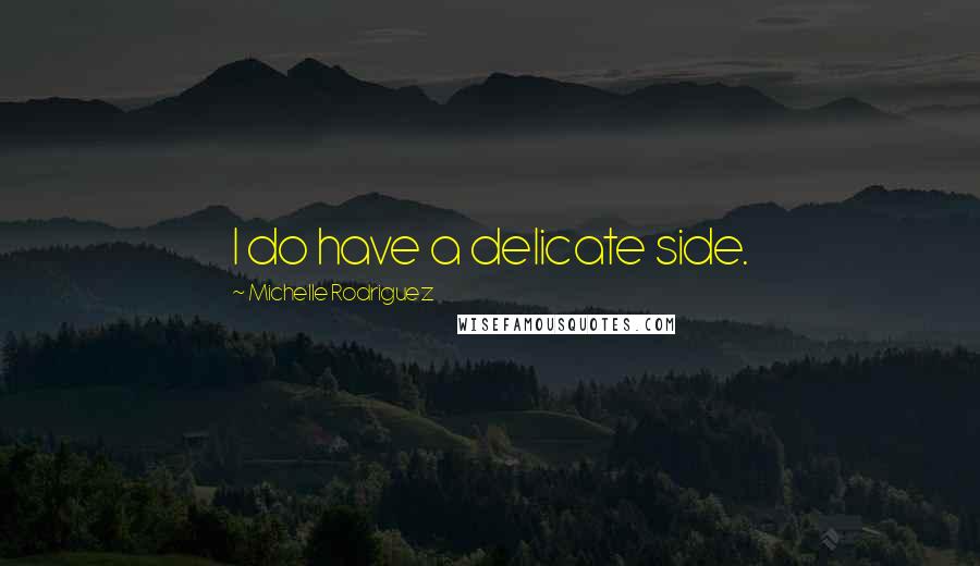 Michelle Rodriguez Quotes: I do have a delicate side.