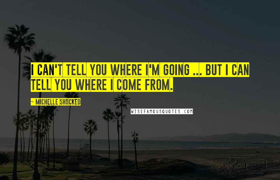 Michelle Shocked Quotes: I can't tell you where I'm going ... but I can tell you where I come from.