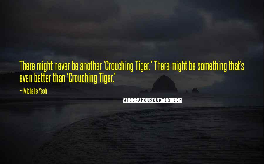 Michelle Yeoh Quotes: There might never be another 'Crouching Tiger.' There might be something that's even better than 'Crouching Tiger.'
