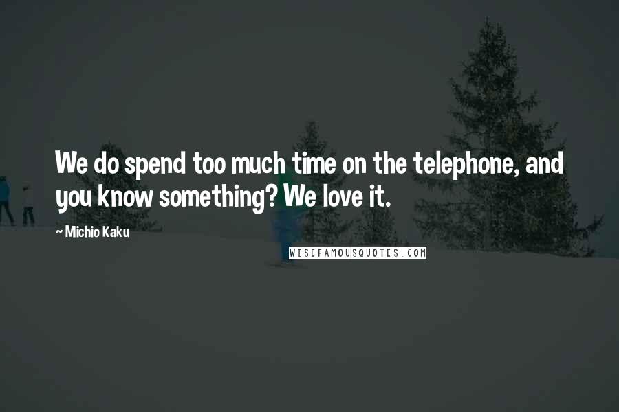 Michio Kaku Quotes: We do spend too much time on the telephone, and you know something? We love it.