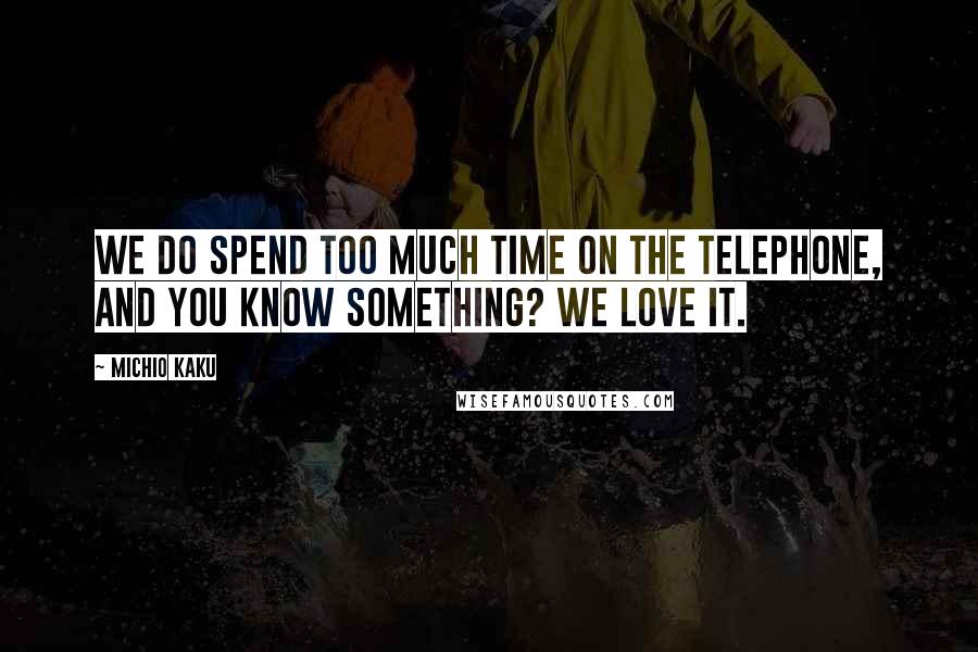 Michio Kaku Quotes: We do spend too much time on the telephone, and you know something? We love it.