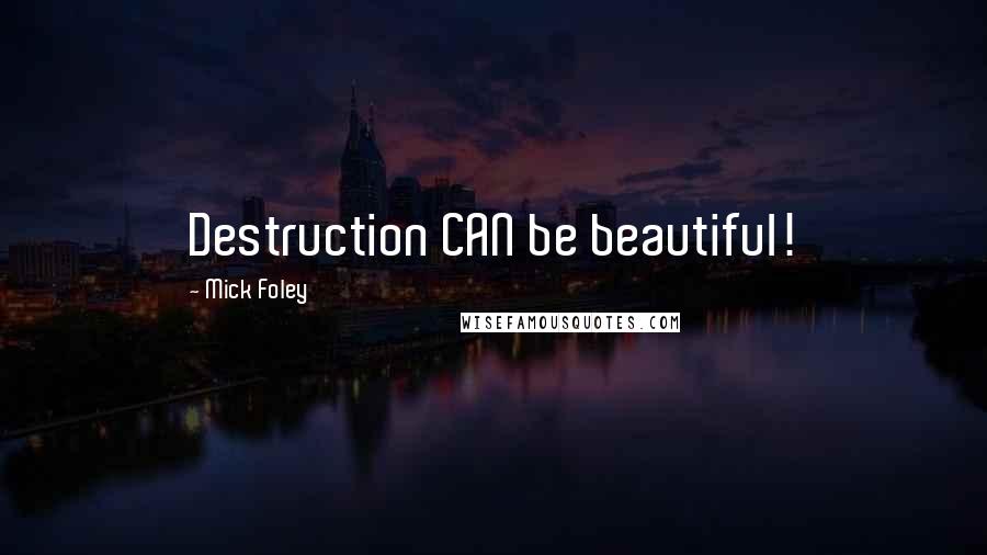 Mick Foley Quotes: Destruction CAN be beautiful!
