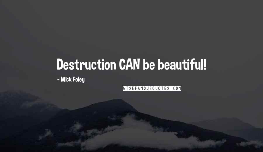 Mick Foley Quotes: Destruction CAN be beautiful!