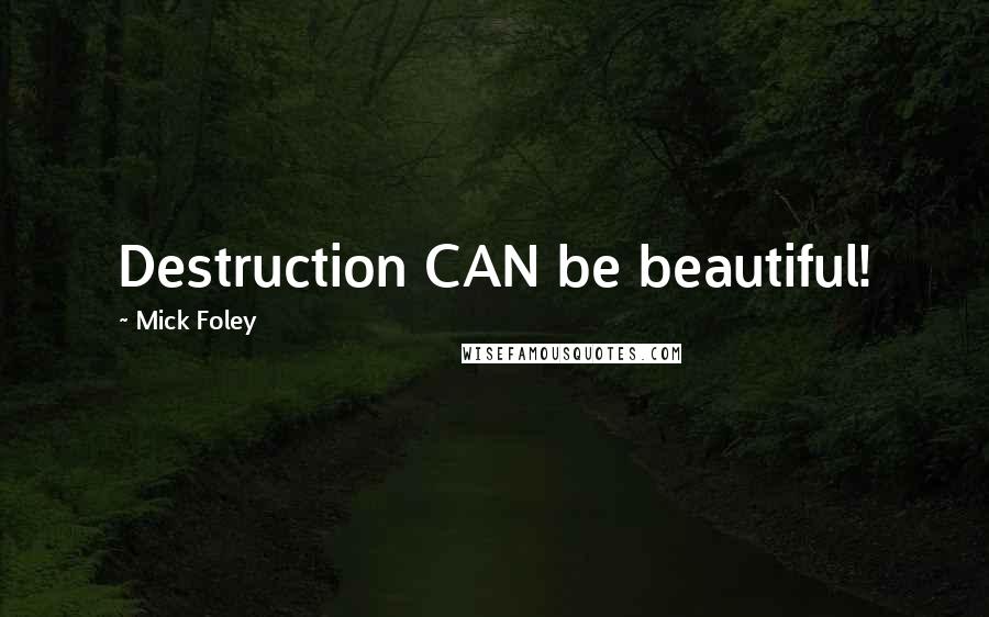 Mick Foley Quotes: Destruction CAN be beautiful!