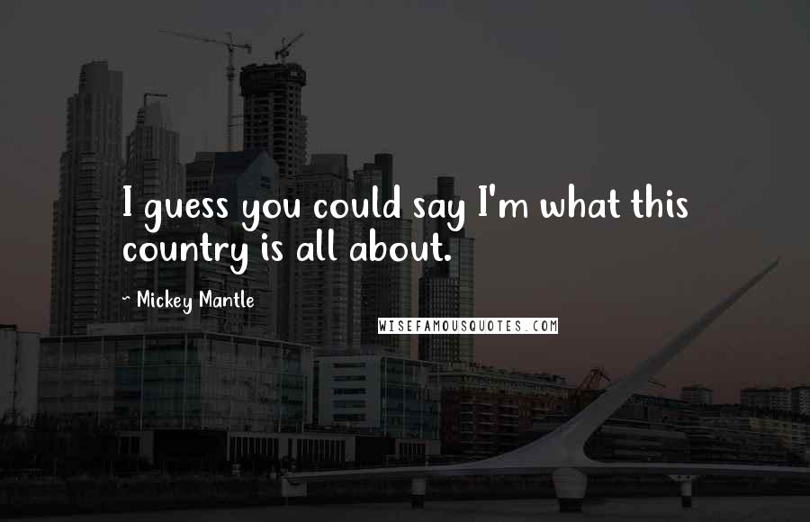 Mickey Mantle Quotes: I guess you could say I'm what this country is all about.