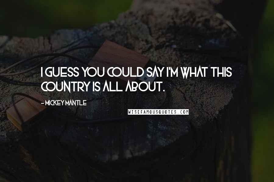 Mickey Mantle Quotes: I guess you could say I'm what this country is all about.