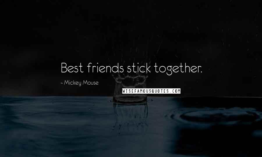 Mickey Mouse Quotes: Best friends stick together.
