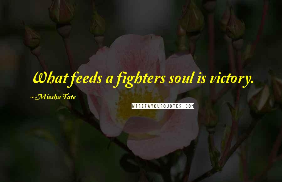 Miesha Tate Quotes: What feeds a fighters soul is victory.