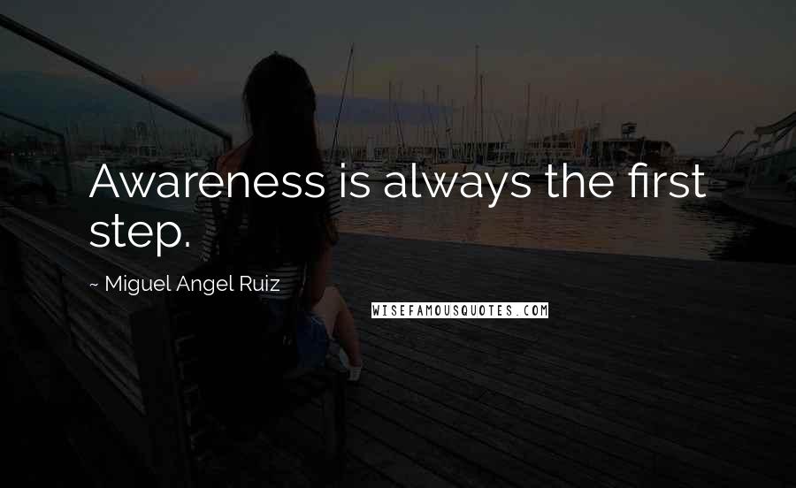 Miguel Angel Ruiz Quotes: Awareness is always the first step.