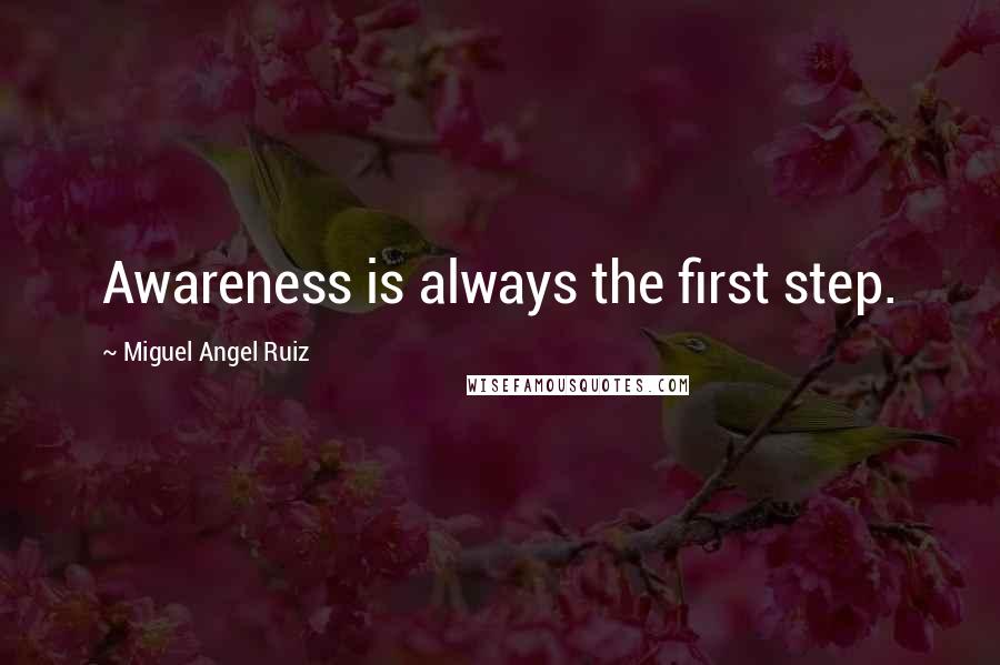 Miguel Angel Ruiz Quotes: Awareness is always the first step.