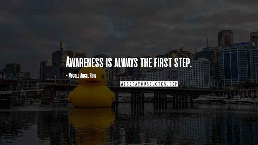 Miguel Angel Ruiz Quotes: Awareness is always the first step.