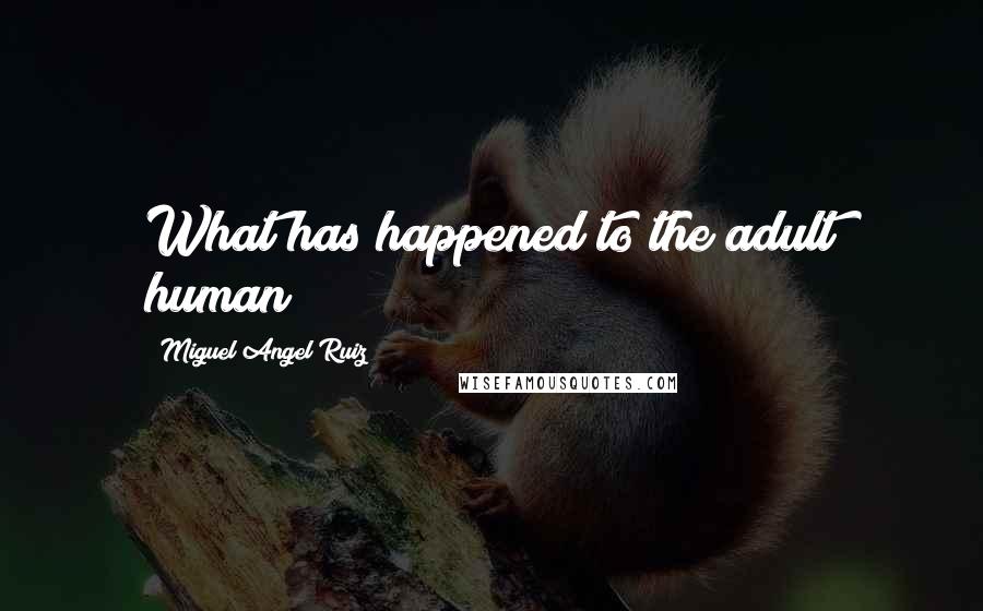 Miguel Angel Ruiz Quotes: What has happened to the adult human?