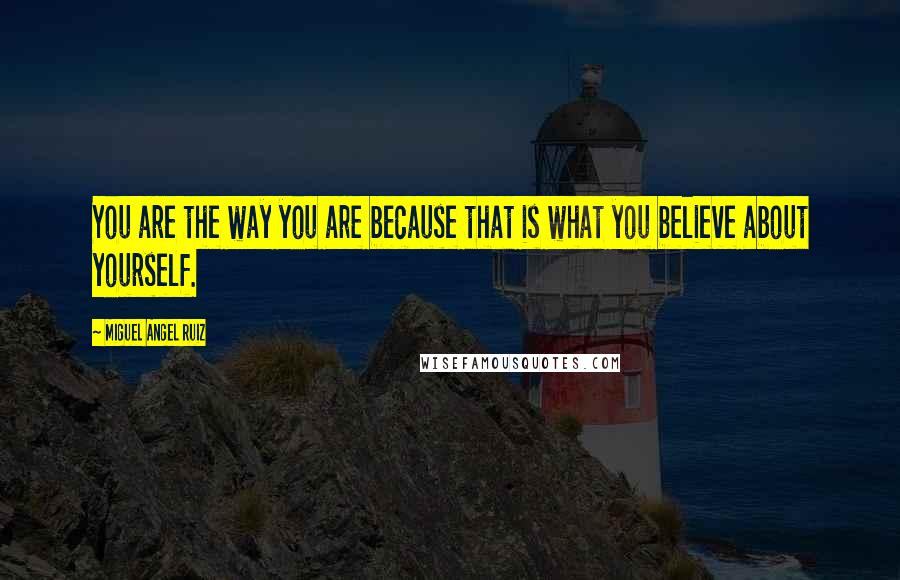 Miguel Angel Ruiz Quotes: You are the way you are because that is what you believe about yourself.